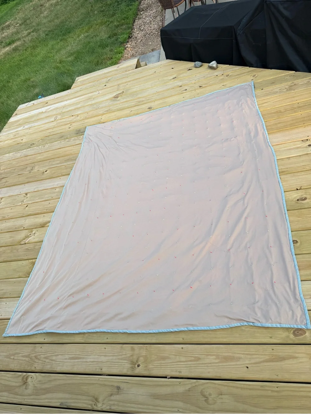 Vintage Colorful Patchwork Tied Quilt Blanket